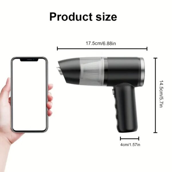 MINI AKKU STAUBSAUGER 2-IN-1 FÜR AUTO & ZUHAUSE – Bild 2