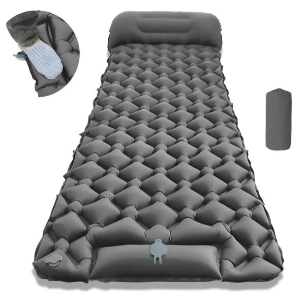 SELBSTAUFBLASBARE CAMPING ISOMATE MIT FUßPUMPE & KISSEN